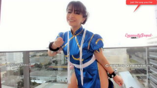 Hot JOI from a slutty cosplayer dressed as Chun-Li from Street Fighter