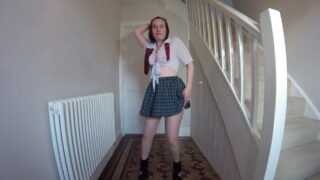 Schoolgirl cosplayer strips to Britney songs